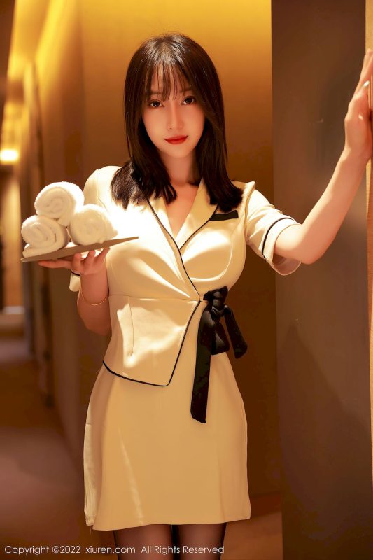 [秀人XiuRen] No.5534 模特玥儿玥er - 客房经理角色扮演香格里拉旅拍-御萝部落