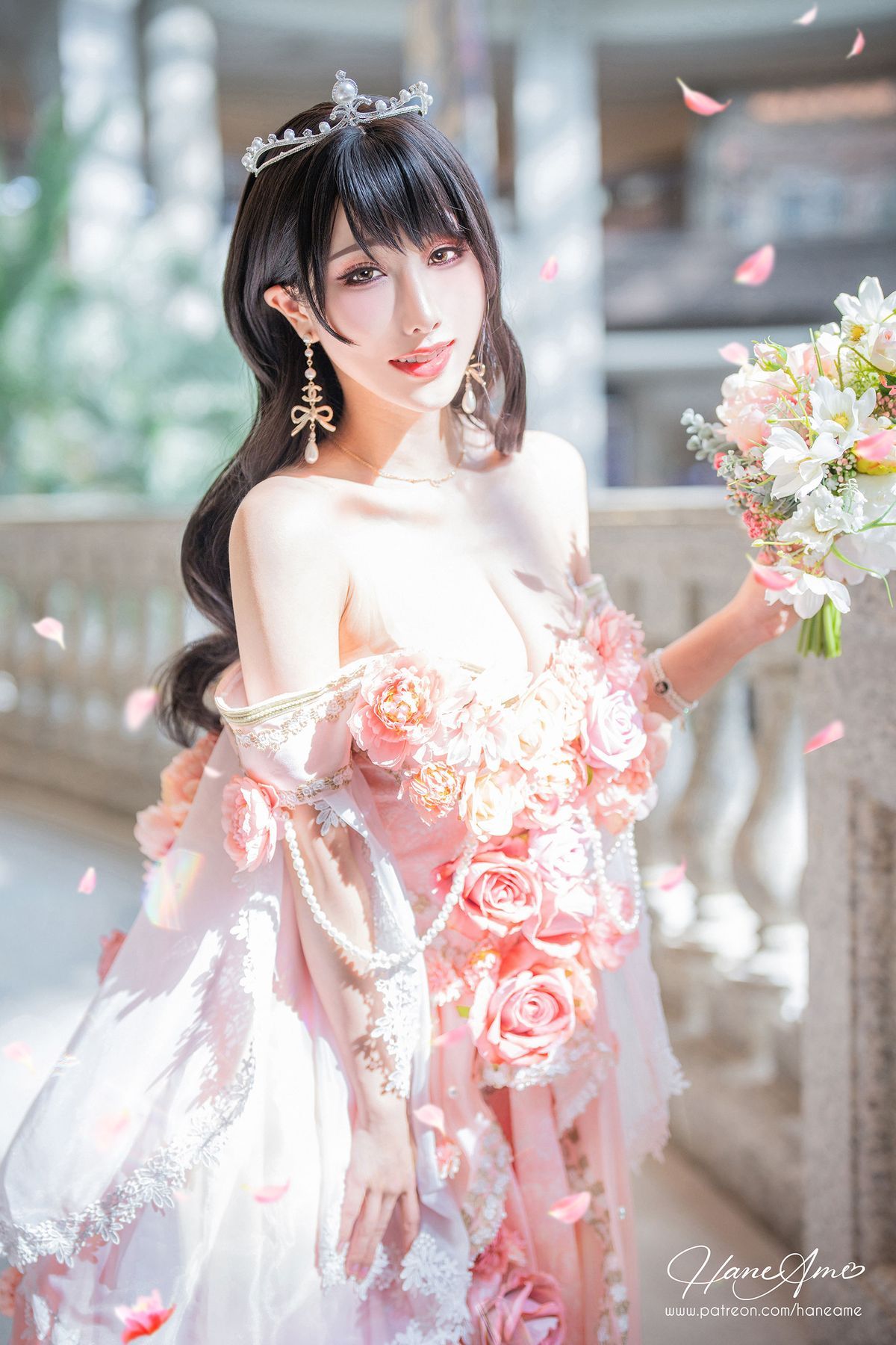 网络美女雨波HaneAme花仙子露肩长裙阳光系列性感写真-御萝部落